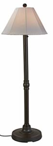 patio living concepts 56097 malibu outdoor floor lamp with resin body and natural canvas sunbrella shade cover