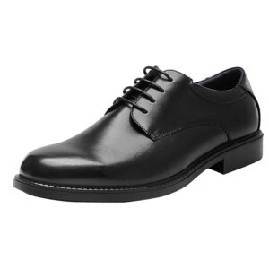 bruno marc men's downing-02 black leather lined dress oxford shoes classic lace up formal size 12 m us