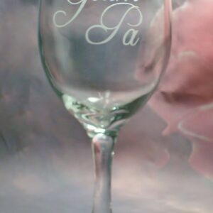 Glam Ma and Glam Pa Grandma Grandpa Grandparent Wine Glass gift Set Pregnancy Reveal Wine Glass