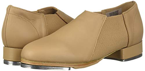 Leo Women's Slip-ON Jazz TAP Dance Shoe, tan, 6.5 Medium US