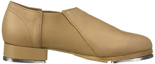 Leo Women's Slip-ON Jazz TAP Dance Shoe, tan, 6.5 Medium US