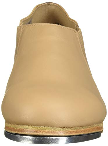 Leo Women's Slip-ON Jazz TAP Dance Shoe, tan, 6.5 Medium US