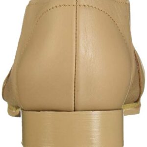 Leo Women's Slip-ON Jazz TAP Dance Shoe, tan, 6.5 Medium US