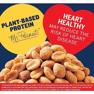 PLANTERS Honey Roasted Peanuts, Sweet and Salty Snacks, Plant-Based Protein , 34.5 Oz (2 Tubs)