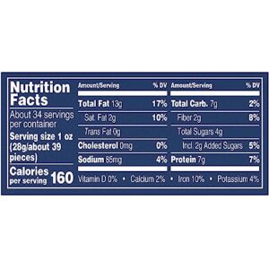 PLANTERS Honey Roasted Peanuts, Sweet and Salty Snacks, Plant-Based Protein , 34.5 Oz (2 Tubs)