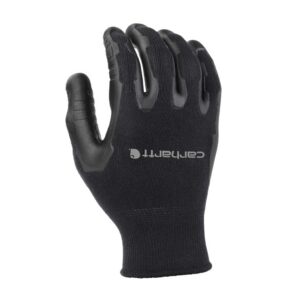 carhartt men's pro palm c-grip glove, black, medium