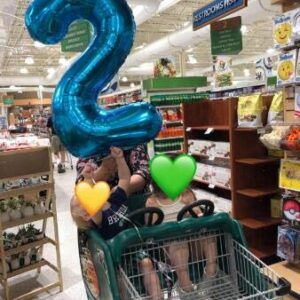 2 Number Balloon Blue Big Number Balloons 40 Inch kit for Happy Birthday Party Decorations Foil Mylar Helium Baby Shower
