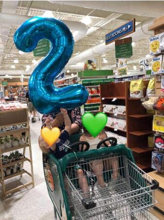 2 Number Balloon Blue Big Number Balloons 40 Inch kit for Happy Birthday Party Decorations Foil Mylar Helium Baby Shower