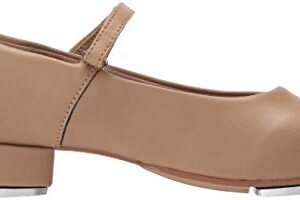 Leo Women's Rhythm TAP Dance Shoe, tan, 5 Medium US