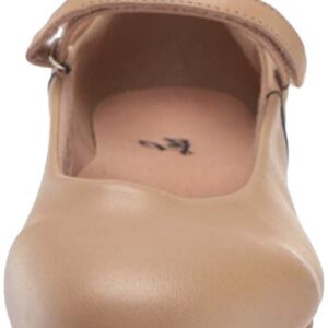 Leo Women's Rhythm TAP Dance Shoe, tan, 5 Medium US