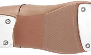 Leo Women's Rhythm TAP Dance Shoe, tan, 5 Medium US