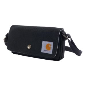 carhartt crossbody horizontal bag, carries as a crossbody or waist pack with removable strap, black