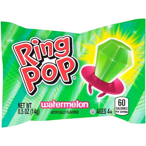 Ring Pop Individually Wrapped Bulk Lollipop Variety Party Pack – 20 Count Suckers w/ Assorted Fruity Flavors - Fun Candy for Kids - Hard Candy for Party Favors, Birthdays, Celebrations & Goodie Bags