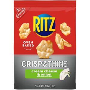 ritz crisp and thins cream cheese and onion chips, 7.1 oz