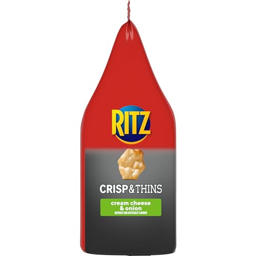 RITZ Crisp and Thins Cream Cheese and Onion Chips, 7.1 oz