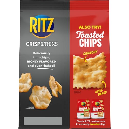 RITZ Crisp and Thins Cream Cheese and Onion Chips, 7.1 oz