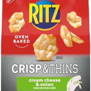 RITZ Crisp and Thins Cream Cheese and Onion Chips, 7.1 oz