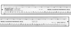 12 inch stainless steel model railroader's ruler (for ho, o, n, s, scale)