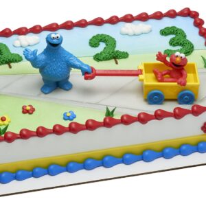 DecoSet® Sesame Street Cake Toppers, 3-Piece Birthday Topper with Elmo and Cookie Monster