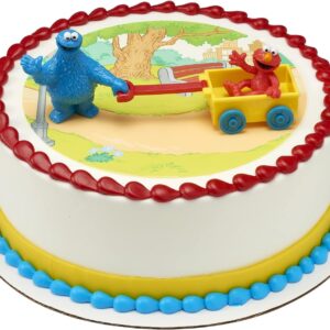 DecoSet® Sesame Street Cake Toppers, 3-Piece Birthday Topper with Elmo and Cookie Monster