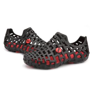 LEADER SHOW ® Women's Fashion Mesh Hollow Soft Water Shoes Breathable Sandals (7, Black)