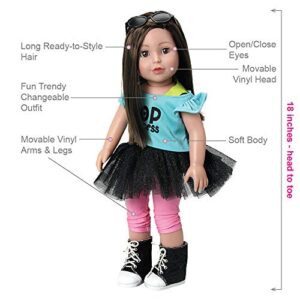 Adora Fun, Amazing Sweet Girls - Emma! 18” Amazon Exclusive Play Doll in Soft Vinyl, Perfect Dressing and Styling Outfit Changeable with Other Amazing Girl Dolls