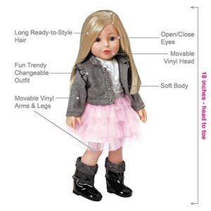 Adora Fun, Amazing Sweet Girls - Harper! 18” Amazon Exclusive Play Doll in Soft Vinyl, Perfect Dressing and Styling Outfit Changeable with Other Amazing Girl Dolls