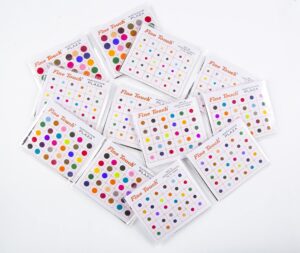 720 bindi count multi color multi size polka dots indian daily use or craft work bindi (multicolored)