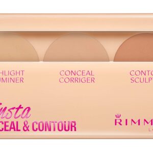 Rimmel Insta Flawless Insta Conceal and Contour Palette, Light, 0.25 Ounce