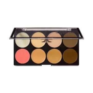 Ruby Kisses Flawless Finish with 3D Contour Cream Makeup Palette – Lightweight, Multi-Palette, Contouring Foundation, Creamy, Sculpt &Highlighting, Define Cheekbones (Light)