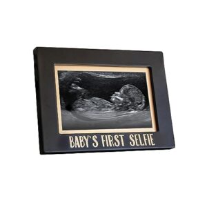 Pearhead Baby's First Selfie Sonogram Picture Frame, Gender-Neutral Baby Keepsake Photo Frame, Baby Nursery Décor