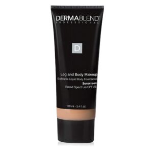 dermablend leg and body makeup foundation with spf 25, 20n light natural, 3.4 fl. oz.