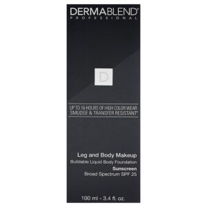 Dermablend Leg and Body Makeup Foundation with SPF 25, 40N Medium Natural, 3.4 Fl. Oz.