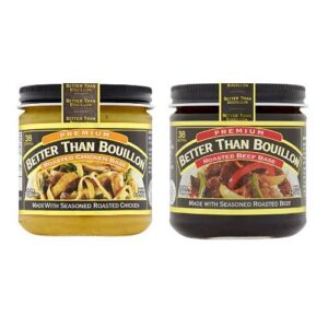 better than bouillon premium roasted beef and roasted chicken base, 8 oz jars (pack of 2)