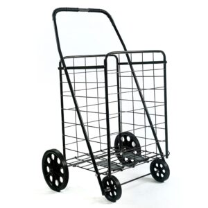 large light weight metal folding shopping grocery laundry storage cart