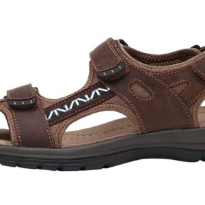 Agowoo Womens Athletic Beach Hiking Closed Toe Sandals Brown 40 8.5 D(M)