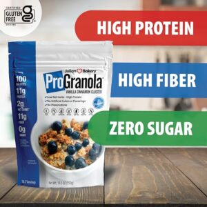 Julian Bakery® ProGranola® Cereal | Vanilla Cinnamon | 12g Protein | Paleo | 2 Net Carbs | Gluten-Free | Grain-Free | 15 Servings