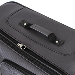 SwissGear Sion Softside Expandable Roller Luggage, Dark Grey, 3-Piece Set (21/25/29)