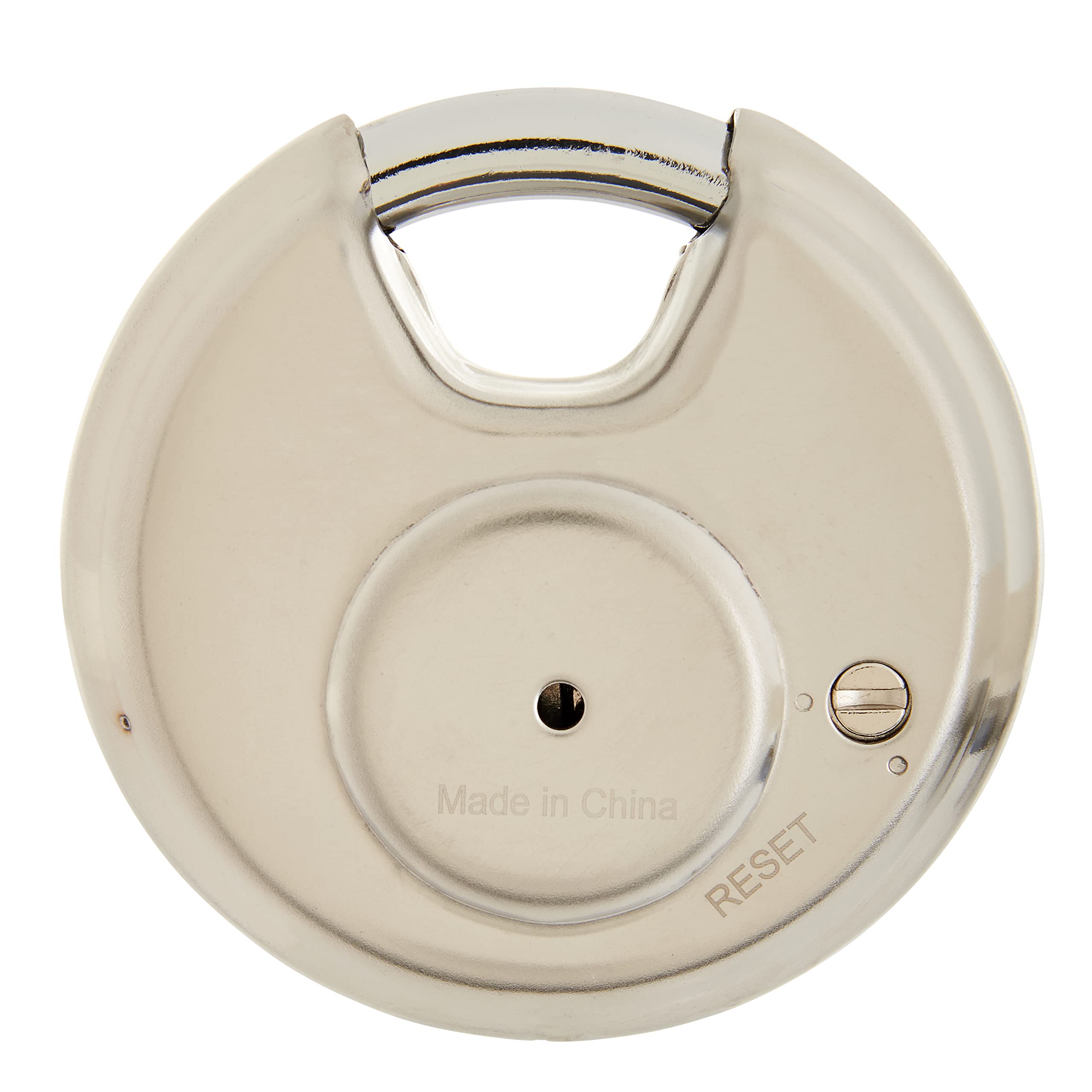 BRINKS 173-80051 Stainless Steel Resettable Combination Discus Padlock, 80Mm, Silver