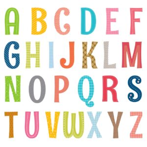decowall ds-1701a uppercase alphabet abc letter kids wall stickers wall decals peel and stick removable wall stickers for kids nursery bedroom living room décor