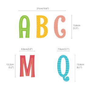 DECOWALL DS-1701A Uppercase Alphabet ABC Letter Kids Wall Stickers Wall Decals Peel and Stick Removable Wall Stickers for Kids Nursery Bedroom Living Room décor