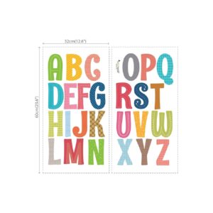 DECOWALL DS-1701A Uppercase Alphabet ABC Letter Kids Wall Stickers Wall Decals Peel and Stick Removable Wall Stickers for Kids Nursery Bedroom Living Room décor