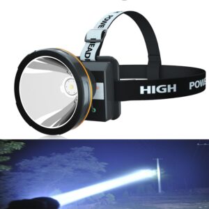odear super bright headlamp rechargeable led spotlight with battery powered headlight for garden outdoor camping fishing (large)