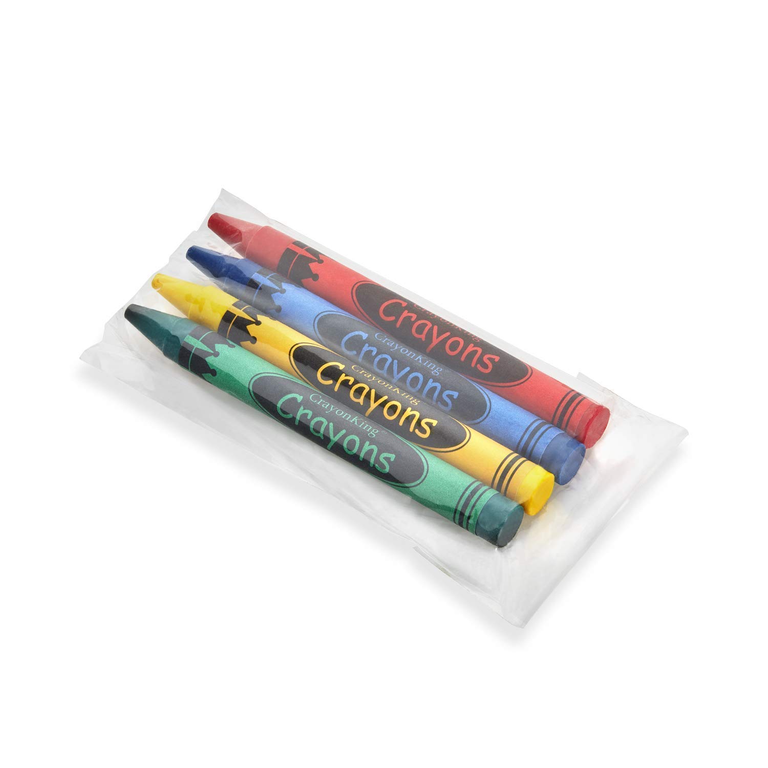 CrayonKing 50 Sets of 4-Packs in Cello (200 total bulk Crayons) Restaurants, Party Favors, Birthdays, School Teachers & Kids Coloring Non-Toxic Crayons