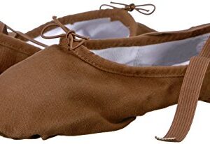 Bloch Women's Pump Split Sole Canvas Ballet Shoe/Slipper Dance, Cocoa, 6.5