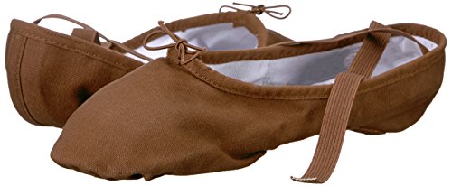 Bloch Women's Pump Split Sole Canvas Ballet Shoe/Slipper Dance, Cocoa, 6.5