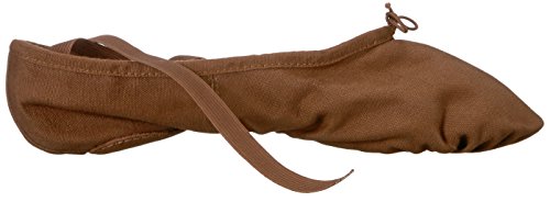 Bloch Women's Pump Split Sole Canvas Ballet Shoe/Slipper Dance, Cocoa, 6.5