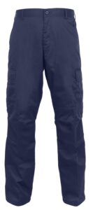 rothco relaxed fit zipper fly bdu pants, navy blue, xl