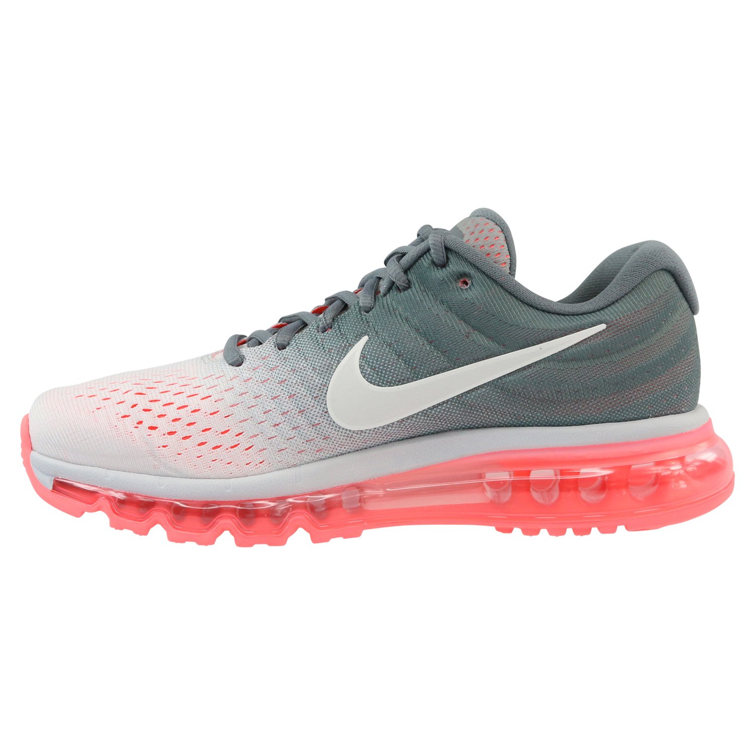 Nike Women's Air Max 2017 Running Shoe Pure Platinum/White-Cool Grey-HOT Lava 5