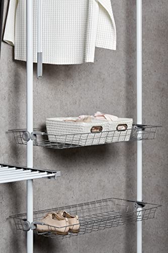 WENKO Storage Chromo White-Bathroom Basket, 28 x 19.5 x 12 cm